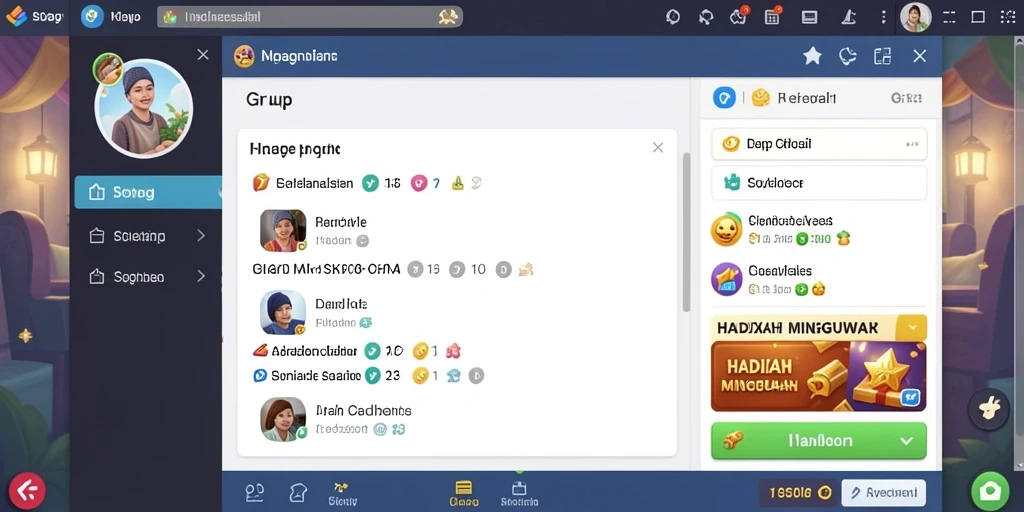 Screenshot menunjukkan berbagai tantangan yang harus diselesaikan.
