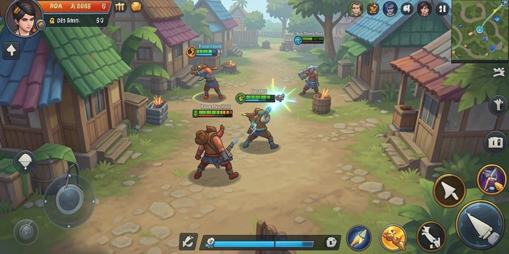Screenshot ketiga memperlihatkan misi yang sedang berlangsung dengan banyak tantangan.